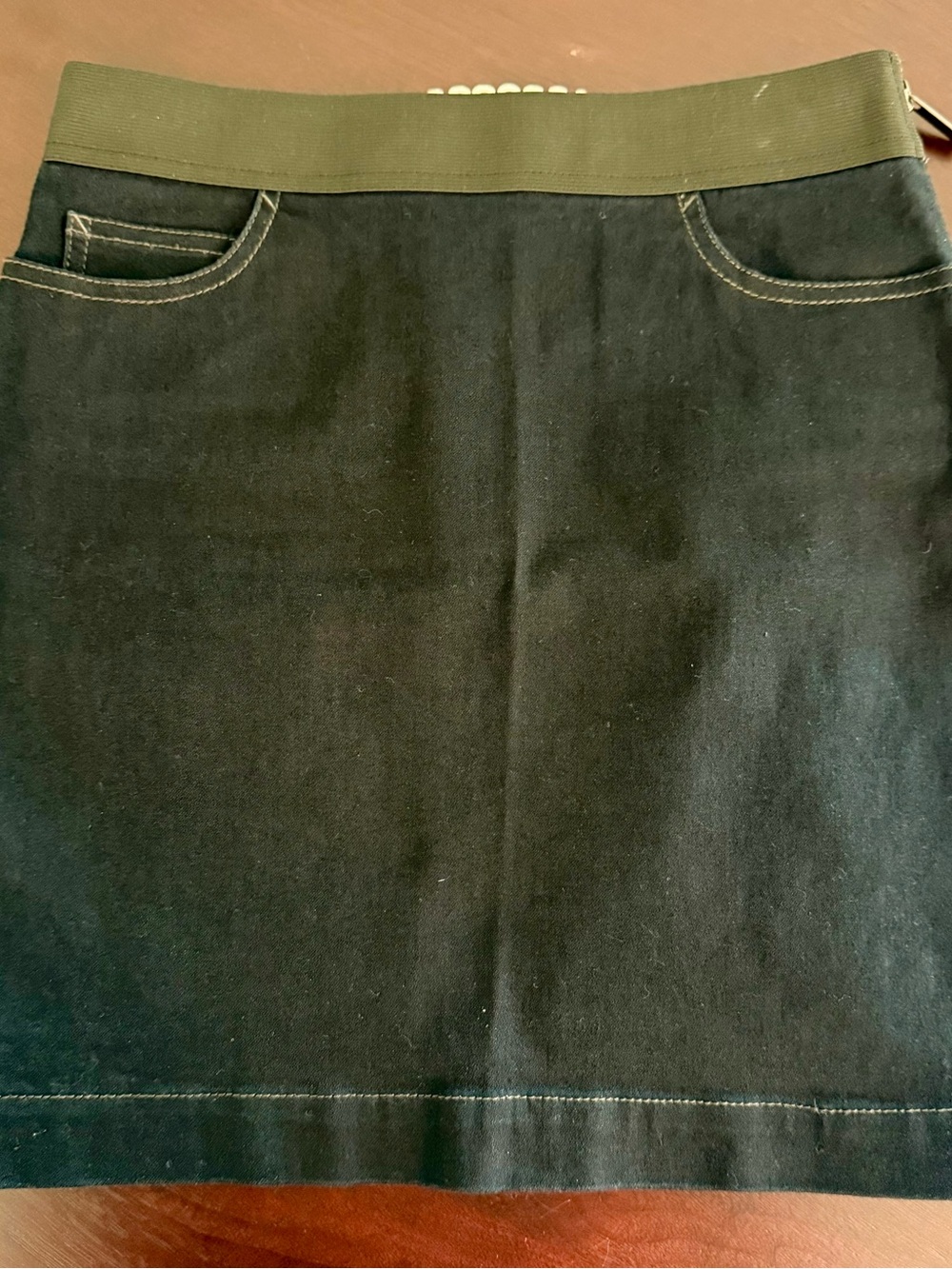 Armani Exchange Black Mini Skirt with Elastic Waistband